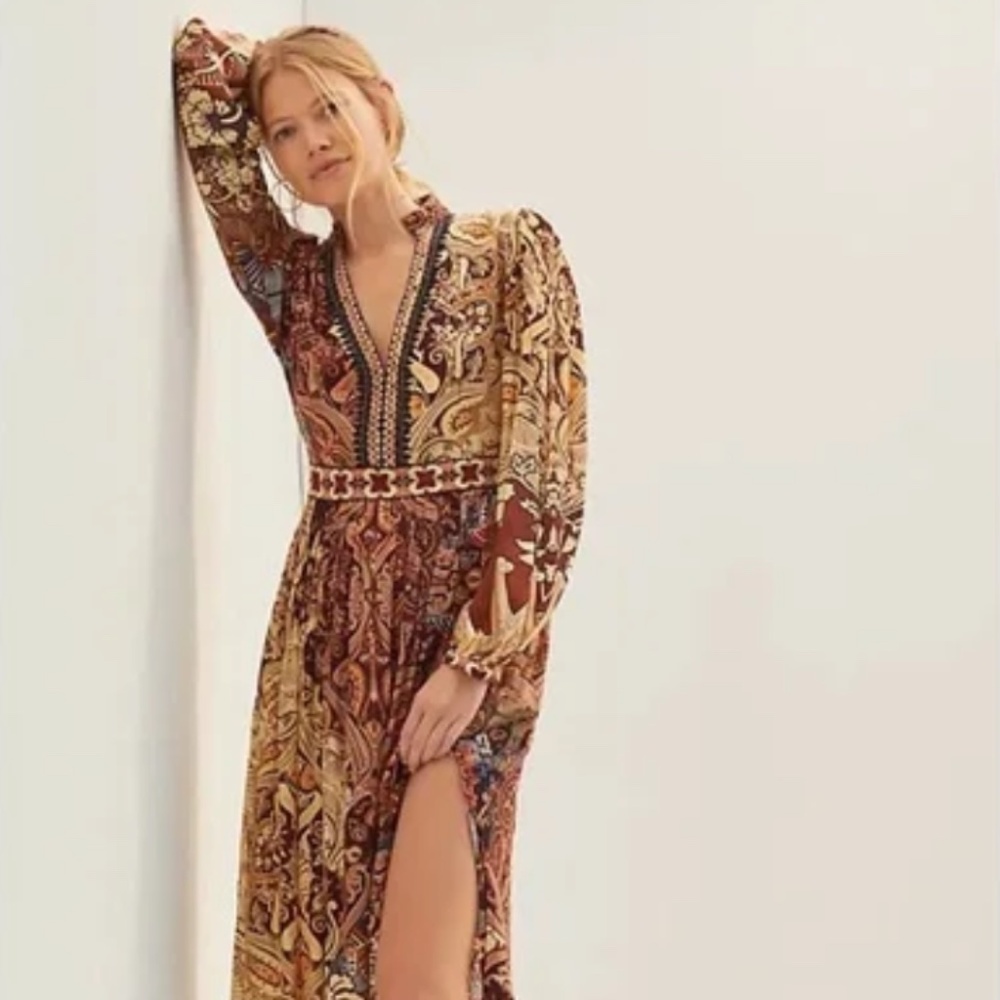 Anthropologie Anthropologie Bhanuni by Jyoti Ronica Contrast Maxi Dress Size 12